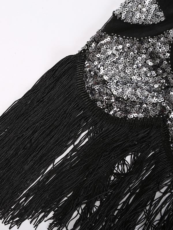 Black 1920s Sequin Flapper Dresses | Retro Stage