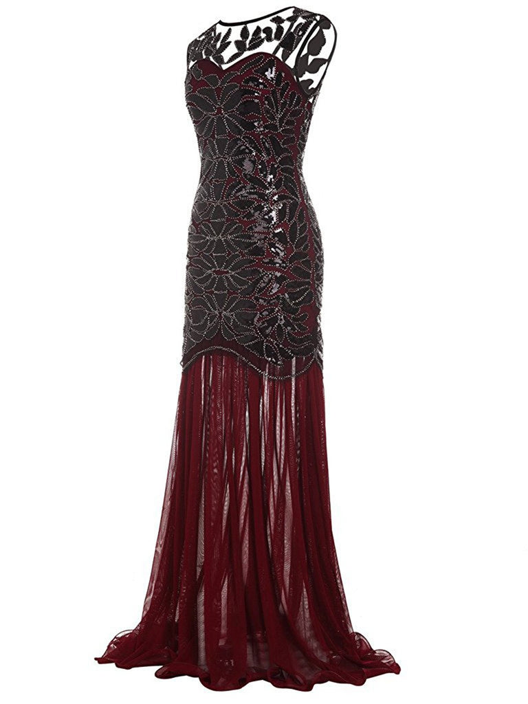 [US Warehouse] 1920s Sequin Gatsby Maxi Dresses