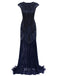 1920s Embroidery Sequin Maxi Dress