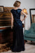 [US Warehouse] Blue 1920s Embroidery Sequin Maxi Dress
