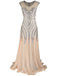1920s Sequined Elegant Maxi Dress