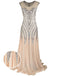 1920s Sequined Elegant Maxi Dress