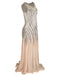 1920s Sequined Elegant Maxi Dress