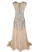 1920s Sequined Elegant Maxi Dress