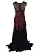 1920s Sequined Elegant Maxi Dress