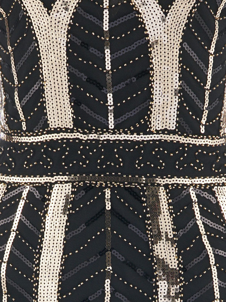 1920s Leaves Sequined Tassel Dress – Retro Stage - Chic Vintage Dresses ...