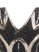 1920s Leaves Sequined Tassel Dress