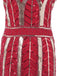 1920s Leaves Sequined Tassel Dress