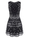 [US Warehouse] Black 1920s Geometric Sequined Dress