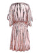 [US Warehouse] Pink 1920s Sequined Flare Sleeve Dress