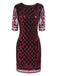 [US Warehouse] Wine Red 1920s Sequined Embellished Dress
