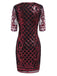 [US Warehouse] Wine Red 1920s Sequined Embellished Dress