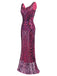 [US Warehouse] Purple 1920s Sequined Maxi Dress