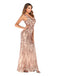 [US Warehouse] Pink 1920s Sequined Embellished Maxi Dress
