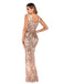 [US Warehouse] Pink 1920s Sequined Embellished Maxi Dress