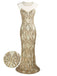 1920s Sequined Embellished Maxi Dress