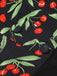 Black 1950s Cherry Cross Halter Romper
