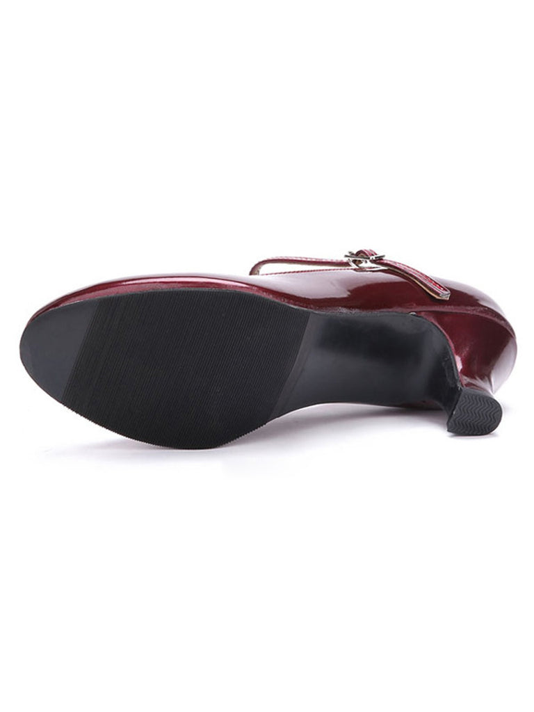 [US Warehouse]Vintage Mid High Heel Shoes