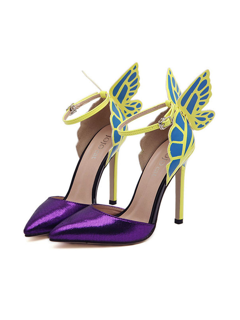 Retro Butterfly Décor Pointed Shoes