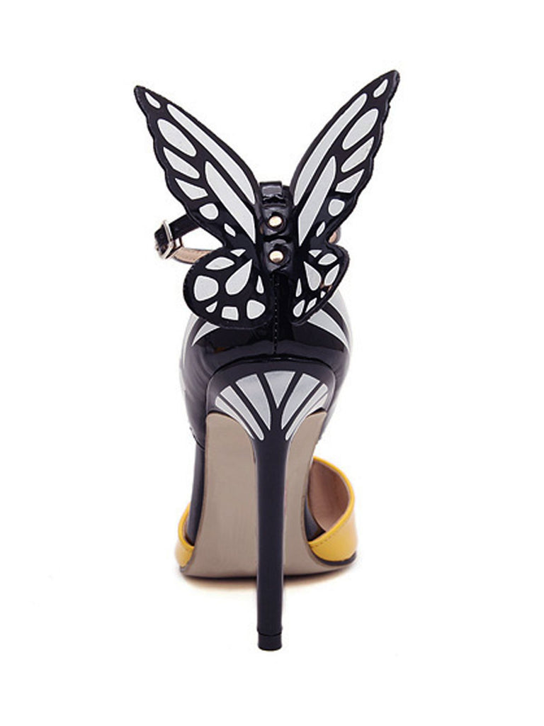Retro Butterfly Décor Pointed Shoes