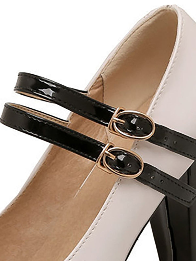 Retro Mary Jane High Heels Shoes