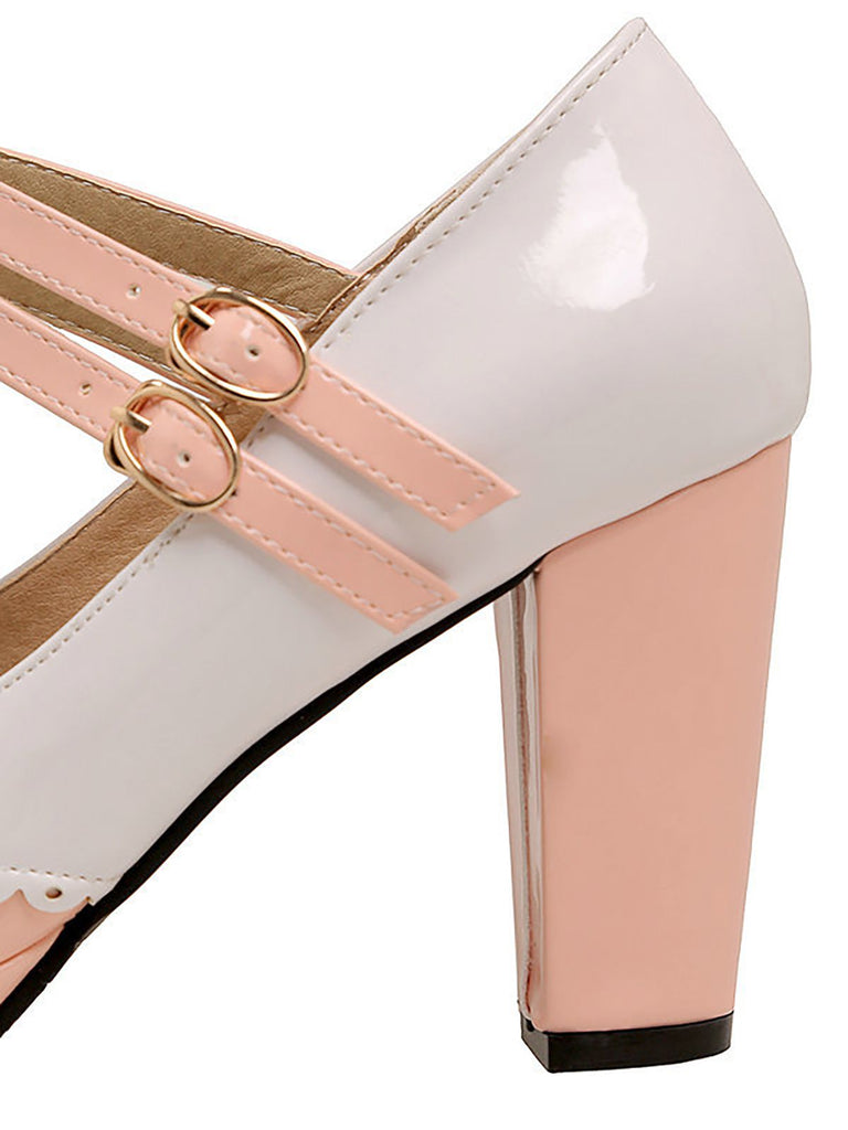 Retro Mary Jane High Heels Shoes
