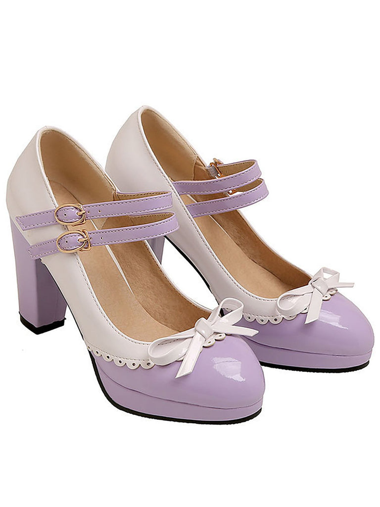Retro Mary Jane High Heels Shoes