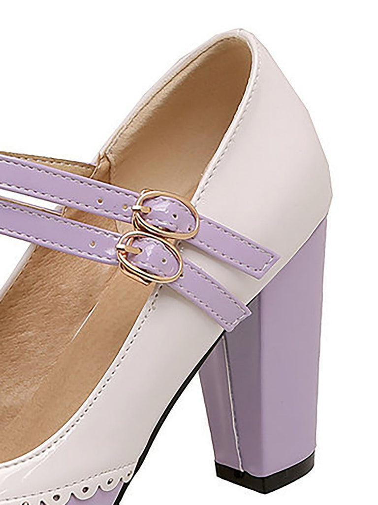 Retro Mary Jane High Heels Shoes