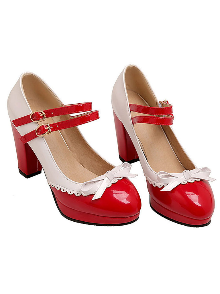Retro Mary Jane High Heels Shoes