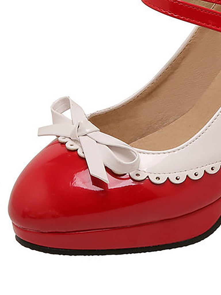 Retro Mary Jane High Heels Shoes
