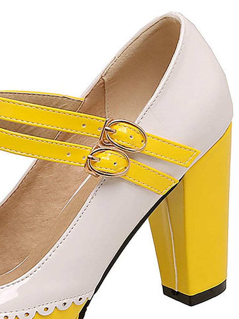 Retro Mary Jane High Heels Shoes