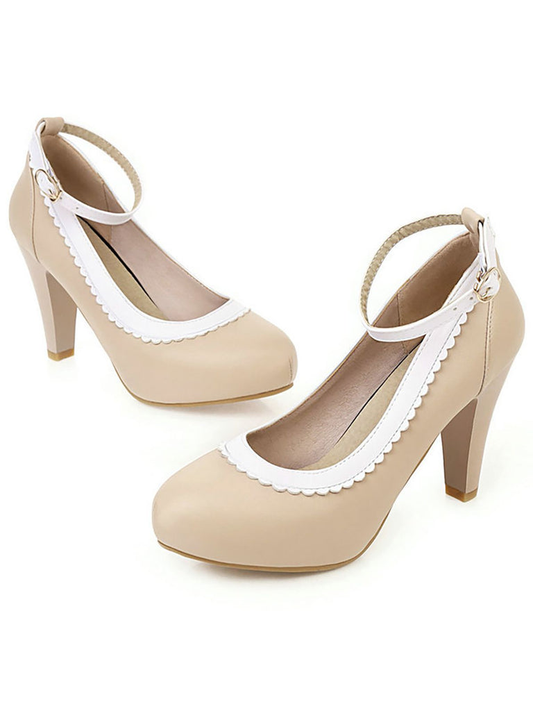 Seila Cream Skin High Heels Women's Shoes | STREETMODE ™