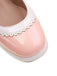 Mary Jane Patchwork High Heels Shoes