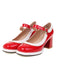 Mary Jane Patchwork High Heels Shoes