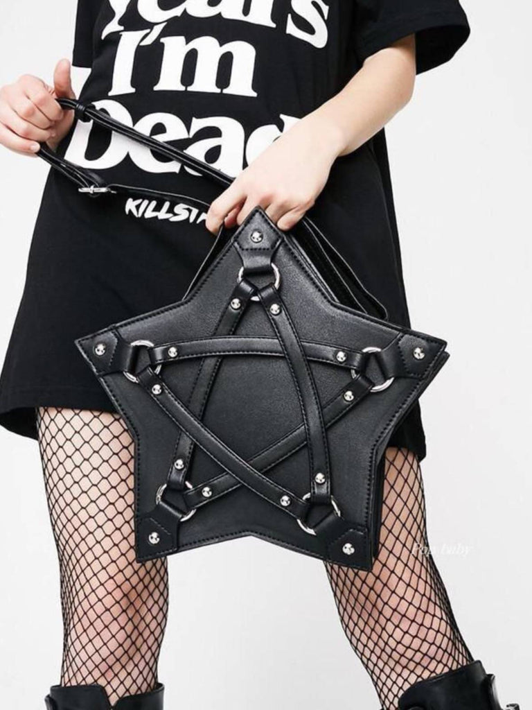 Black Halloween Star Solid Bag