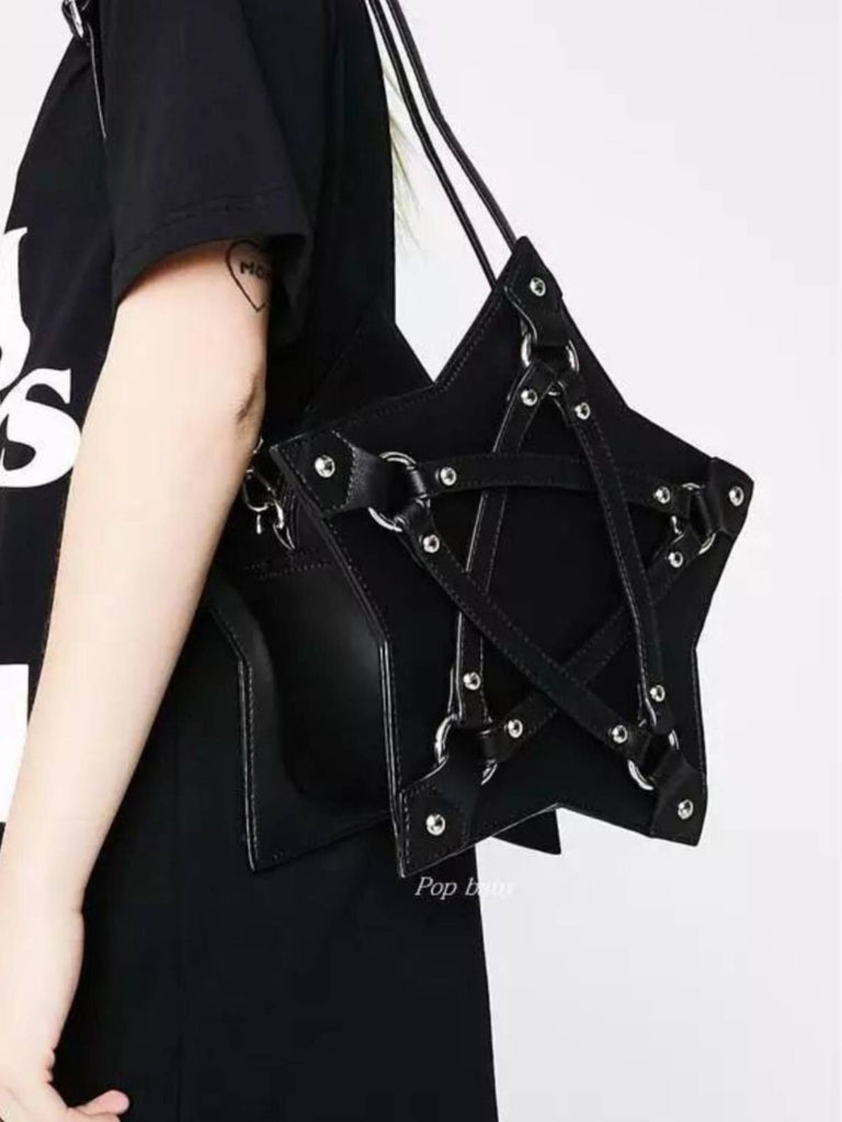 Black Halloween Star Solid Bag