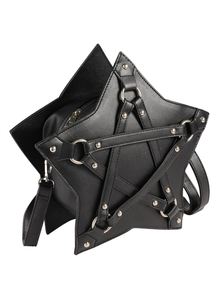 Black Halloween Star Solid Bag