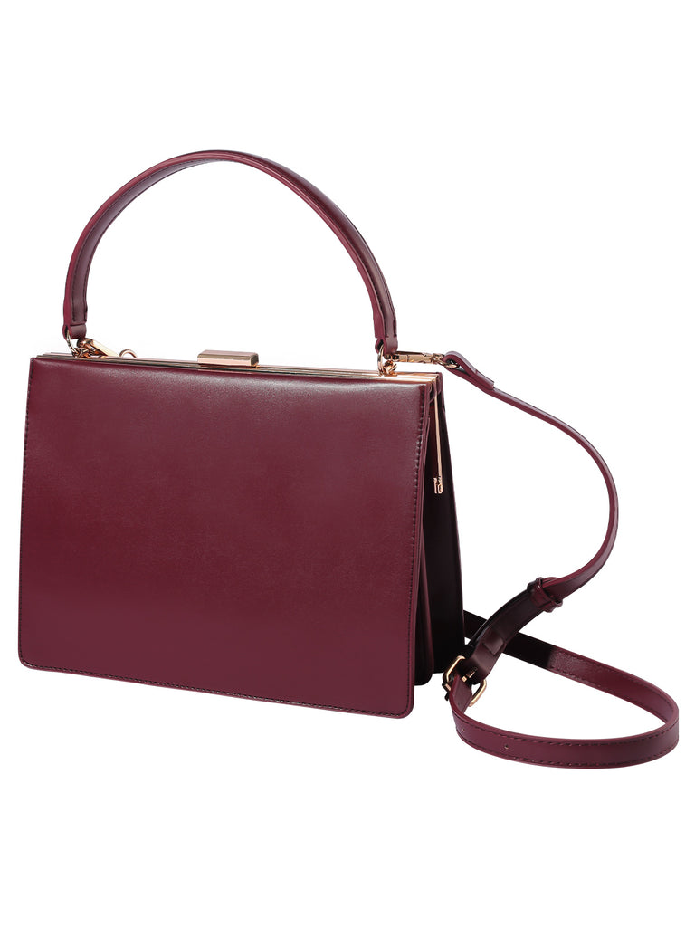 Retro Solid Ladies Square Handbag