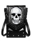 Black Halloween Embroidered Skull Bag