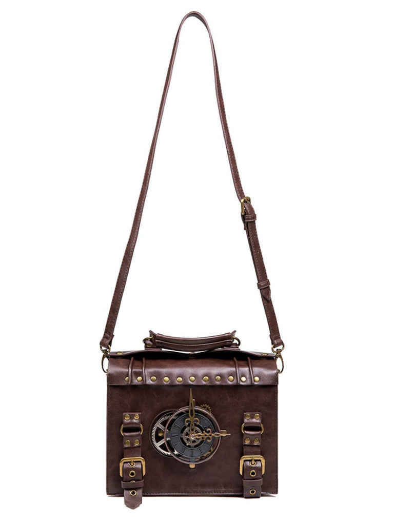 Brown Halloween Clock Decoration Bag
