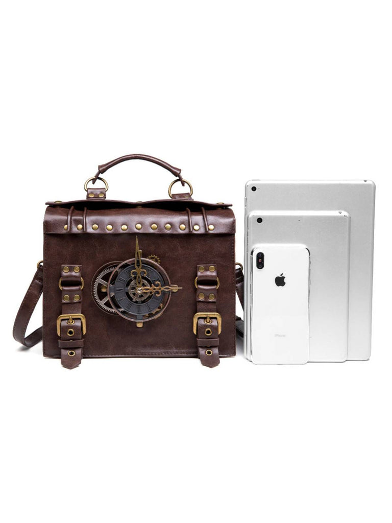 Brown Halloween Clock Decoration Bag