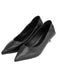 Black Pointed Slip On Kitten Heels Shoes