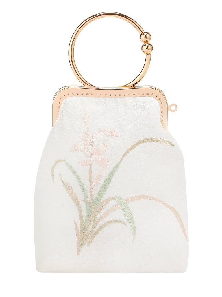 Retro Embroidered Flower Ladies Clutch