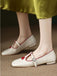 Retro Square Shallow Mouth Thick Heel Shoes