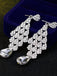 Silver 1920s  Rhinestone Earrings