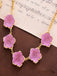 Light Pink Rose Alloy Vintage Necklace