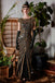 1920s Sequin Art Deco Maxi Dress