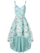 2PCS 1950s Ruffle Dress & Floral Embroidery Dress