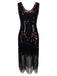 [Only shipping US] Black 1920s Beaded Fringed Flapper Dresses