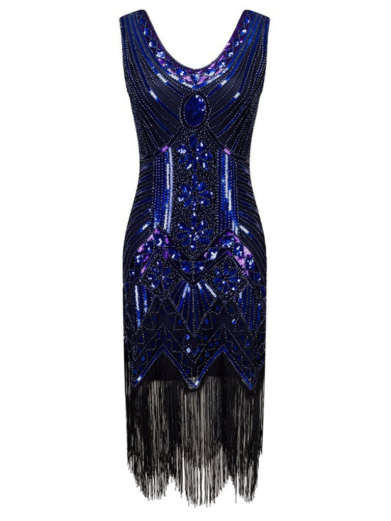 1920s Beaded Fringed Flapper Dresses